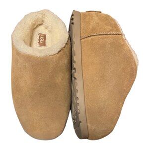 UGG Pumped Slide Suede Shearling Clog Slippers